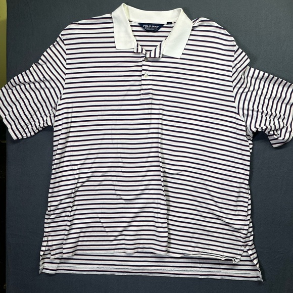 Polo Golf Ralph Lauren Striped Polo Mens XXL 100% Pima Cotton Soft Preppy 1451 - Picture 1 of 7